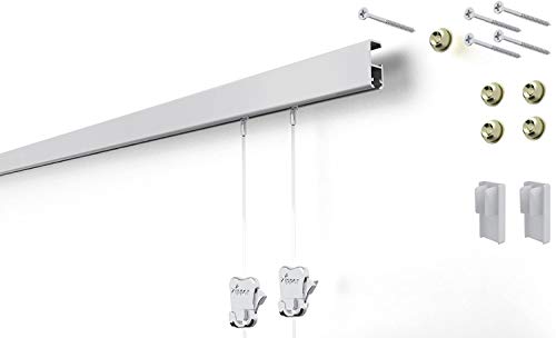 STAS Cliprail Pro Picture Hanging System (Matte Silver)
