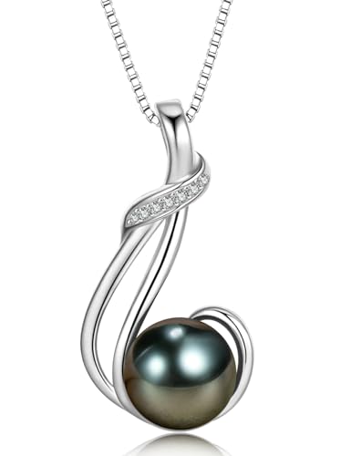 NONNYLLEI Gifts for Women Wife-Tahitian-Black-Pearl-Necklace-Gift...