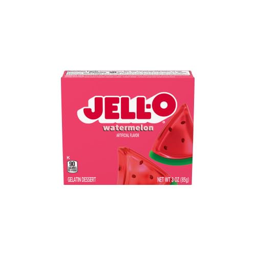 Jell-O Gelatin Dessert Mix, Raspberry, Cranberry & Watermelon Flavors plus Cook & Serve Tapioca Flavor, Includes 4 Total Packs (1 of Each Flavor), Fat Free Desserts & Pudding Mix, Easy Fruit Gelatin for Desserts, Snacks & Parties, 3 oz Each (Variety Pack)