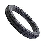 Ehlivhall 14 Inch 14x1.75 Solid Tire for Electric Bicycle Anti-Puncture Wear-Resistant Rubber E-Bike Tyre Replacement Non-Slip Grip Design Anti-Flat Tubeless Wheel for 14in Folding E-Bike