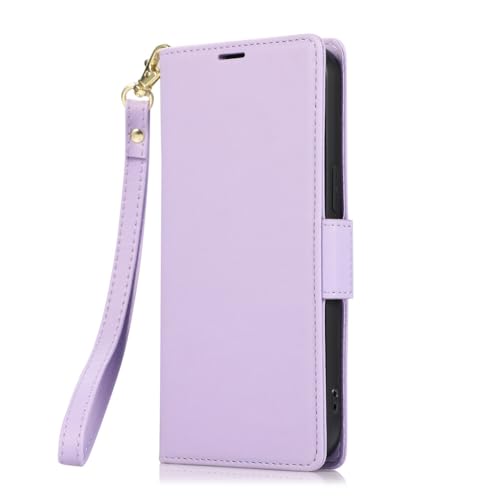 Étui compatible avec Samsung Galaxy S21 FE couleur violet clair rabat
