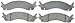 ACDelco Advantage 14D655M (19286060) Semi-Metallic Front Disc Brake Pad Set