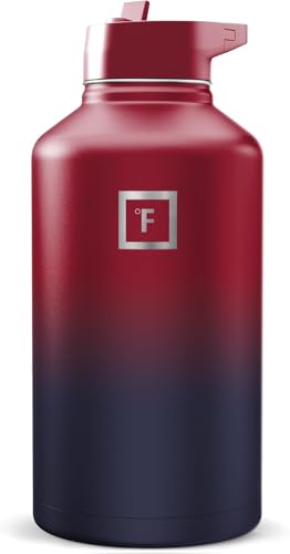 IRON °FLASK 64 oz Wide Mouth Water Bottle with Straw