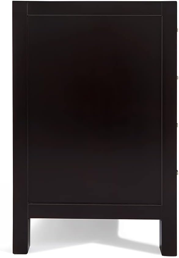 ARIEL Cambridge A043S-BC-ESP 42" Inch Single Solid Wood Espresso Bathroom Vanity Base Cabinet with 2 Soft-Closing Doors and 9 Self-Closing Drawers