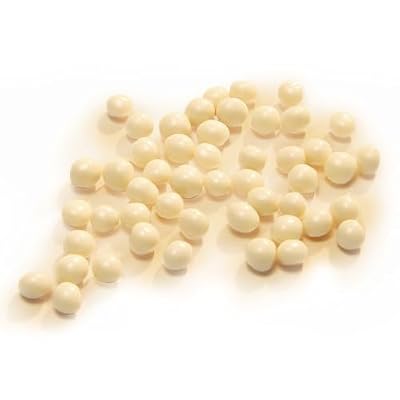 Mona Lisa Crispearls by Callebaut (White Chocolate, 1 x 800g Bag) Resealable Velcro 800g Bag - Flavored Coated Cereal Balls for Decorating Cakes, Cupcakes, Waffles, Crepes, Pancakes