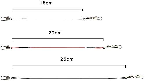 SGerste 100 stks/partij Carbon Staal Draad Vissen Leiders met Swivels Snaps Vissen Draad Rigs Vissen Trace Lokt Staal Draad Leider Lijn - Image 7