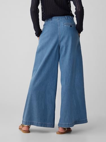 Women's Wide Leg Baggy Jeans High Waisted Loose Denim Palazzo Pants Summer Lightweight Flowy Trousers4
