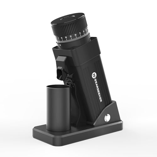 STARSEEKER E55 Plasma Coffee Grinder, Espresso Single Dose Cone Burr Grinder, Aluminum Shell, with 60 Settings for Drip, French Press and Cold Brew, Grinder