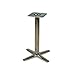 Oak Street Manufacturing B522CHR-STD Chrome Cross Base with 3" Bar Height Tube and Spider, 22" Width x 30" Height x 5" Depth