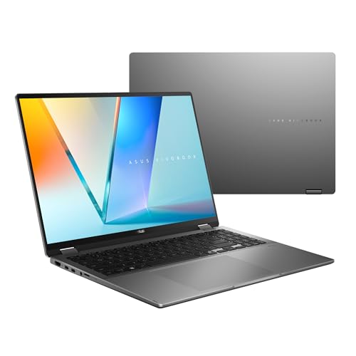 ASUS Vivobook 14 Flip Laptop (2026), Copilot+ PC, 14” 16:10 WUXGA OLED Touch Display, Intel® Core™ Ultra 9 386H Processor, Intel® Graphics, 32GB RAM, 1TB SSD, WiFi 7, Windows 11 Home, Matte Gray