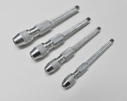Pin Vice 4 Piece Set Vise Set Handheld 4 Sizes Chucks Drilling Vice Jewelry Making Watch Repair Model Craft By JTS