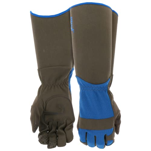 MUD Gauntlet Men's Synthetic Leather Palm with Extended Safety Cuff Garden Gloves