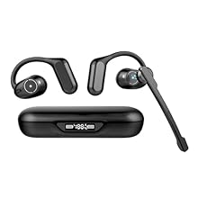 【Extreme Comfortable Open Ear Design】Open-ear headphone designed is ergonomically, keeps the ear canal clean does not harm the eardrum, comfortable secure fit that around the ears for hours of working! The single open ear earbuds weigh only 10g and i...