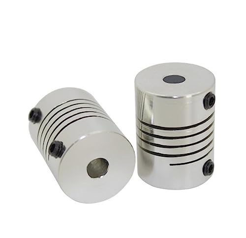 Rigid Coupling,Stainless Steel Rigid Coupling 1pcs CNC Motor Shaft Coupler Flexible Coupling OD 19x25mm(4x8)
