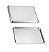 Neeshow Stainless Steel Toaster Oven Pan Tray Ovenware Professional, Heavy Duty & Healthy, Deep Edge, Superior Mirror Finish, Dishwasher Safe,Set of 3