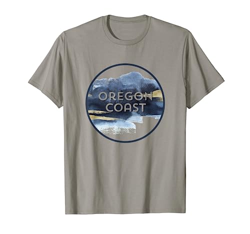 Oregon Coast Pacific NW Vacation Souvenir Watercolor Design T-Shirt
