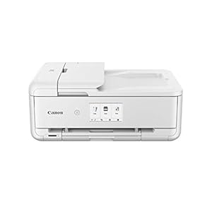 Canon PIXMA TS9551C multifunctioneel inktapparaat (afdrukken tot DIN A3, afdrukken, scannen, kopiëren, 5 aparte inkten, WLAN, LAN, print-app, 2 papierinvoeren) wit