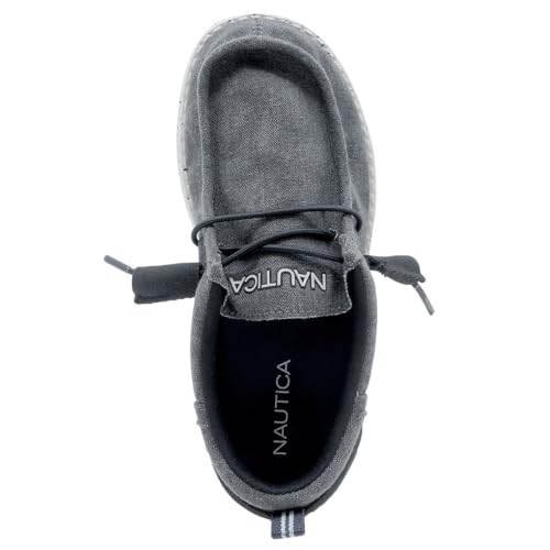 Image of Nautica Kids Boys Youth Comfort Loafers, Lace-Up Boat Shoe, Lightweight Casual Stretch Sneaker-Little Kid /Big Kid Rushford