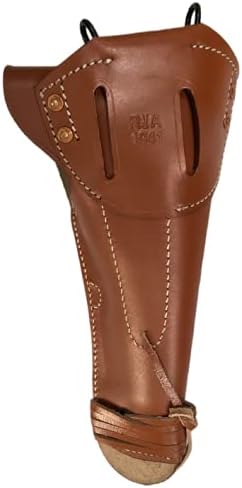 US WW2 .45 Brown Hip M1911 Colt Tan Pistol Leather Hip Holster - Left Hand Version