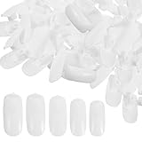 ARTIBETTER 100 Stück Übungsspitzen aus Abs für Nageldesign Flexible Künstliche Nägel zum Üben von Nail Art Weiß Einfach zu Verwenden für Nagelkunst Display