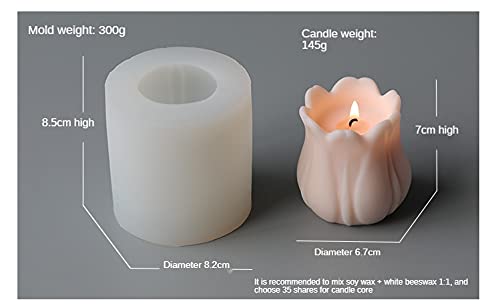 Moule à Bougie En Silicone Forme Coquillage - 9,45 X 8,5 X 8,9 Cm, Résistant -40°C à 230°C, Pour DIY - 4