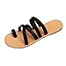koperras Damen Sandalen Atmungsaktive Open Toe Flache Schuhe Mode Zehentrenner Freizeit Sommerschuhe Leichtgewicht Slippers Strand Flip Flops Hausschuhe Schwarz Braun Elegante Strandschuhe