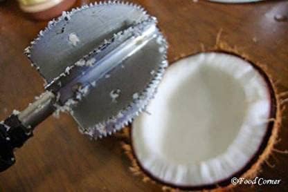 Diwali Dhanteras Coconut Scraper Stainless Steel Coconut Scrapper Grater Cutter Slicer Peeler Knife with Vacuum Base. Coconut Scraper Coconut Scraper Hand held Manual Home Coconut Scraper (1)