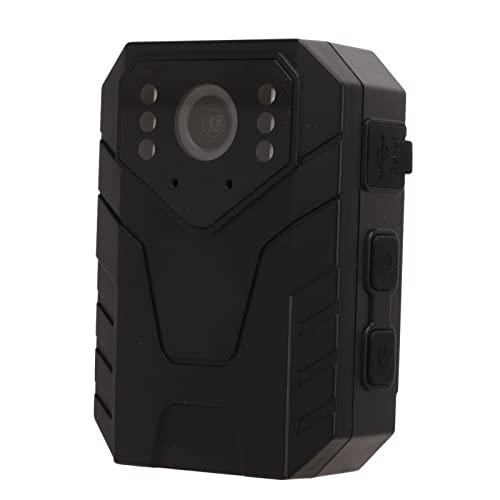 Body Camera, 4K Body Wearable Security Camera with Night Vision and Motion Detection, Police Clip On Camera Support Up to 128G Storage (US Plug)