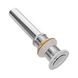 Sosoport Pop Up Ablaufgarnitur aus Edelstahl ohne Überlauf für Waschbecken Geruchsverhindernder...