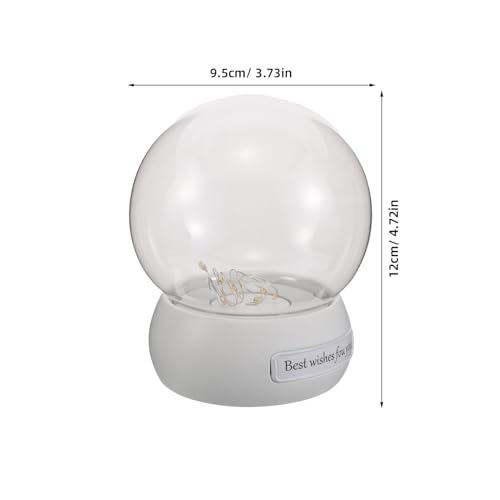 Cúpula de cristal con luz LED blanca Veemoon para proteger tus flores eternas de forma elegante 3