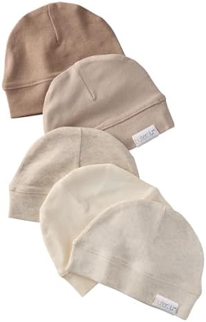 Charlie 5-Pack Baby Hats 100% Organic Cotton Baby Beanies for New...