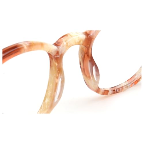 Monturas de gafas retro de acetato transparente estilo carey c2 4