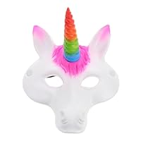 ibasenice Masque de licorne - Costume d'Halloween - Costume de licorne - Masque de cosplay animal - Masque de cheval - Masque magique - Masque masqué - Masque d'Halloween - Masque de bal - Pu