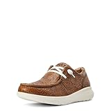 ARIAT Women's Hilo Loafer, Brown Floral Emboss, 9.5