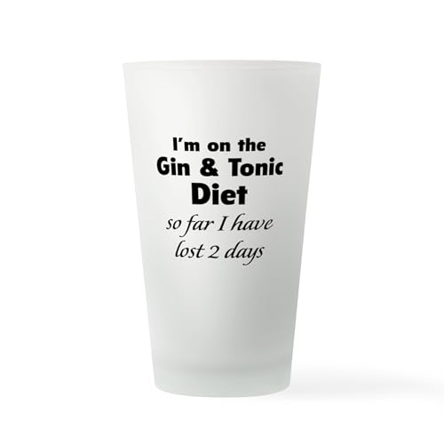 CafePress Gin & Tonic Diet Pint Glass, 16 oz. Drinking Glass