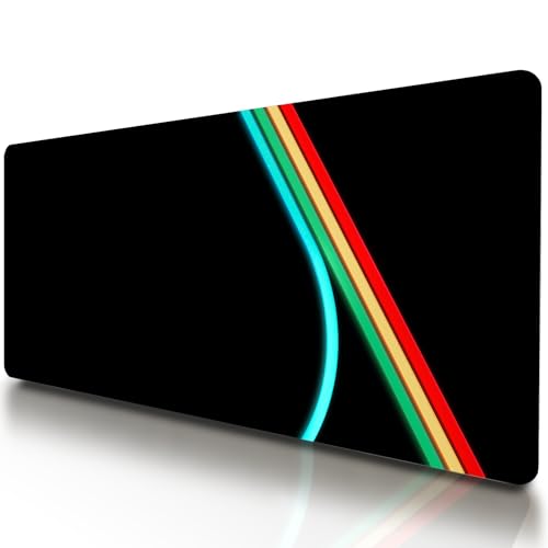 Tapis de souris de jeu XXL VNDL ARC Neon en tissu et caoutchouc noir 80x40cm