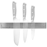 PORTACUCHILLOS DE PARED CON KIT DE MONTAJE PARA UNA FÁCIL INSTALACIÓN - Este kit de montaje para soportes de cuchillos incluye todas las piezas que necesitas para instalar fácilmente la barra de cuchillos imantada de Honjo-Muller. Coloca la barra para cuchillos magnetizada en una pared de la cocina, dentro de un armario, encima del fregadero o donde quieras. Es perfecta como banda de cuchillos imantada totalmente segura, con imanes para sostener cuchillos que son potentes y elegantes.