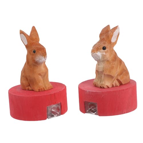 Housoutil 2個木製手動筆削り かわいい小動物ウサギ型 用筆削り器 丈夫な単デザイン 持ち運び便利 学校 美術スタジオ 家用学用品