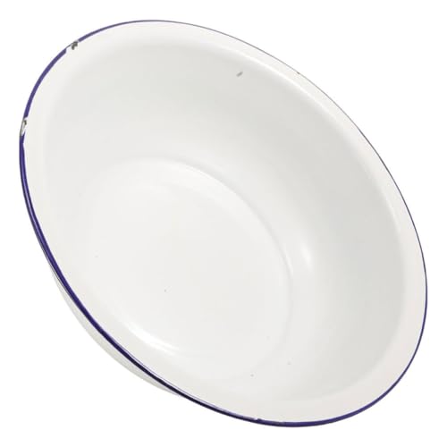 Bassine émaillée blanche Healeved de 32 cm pour bain de pieds et usage quotidien vintage