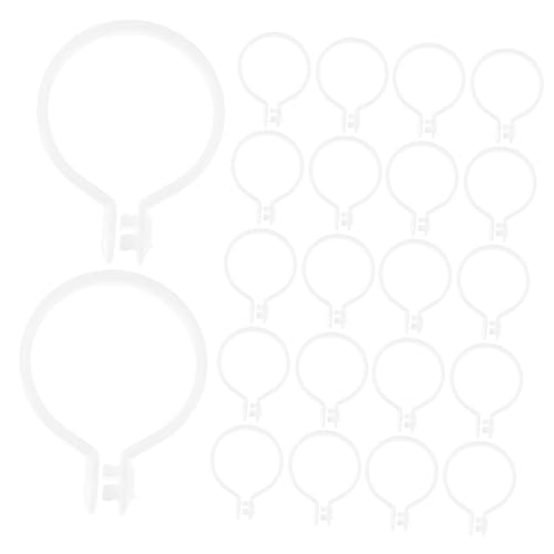 Cabilock 30Pcs Curtain Rings Plastic Drapery Hanging Rings for Easy Installation for Bathroom and Home Decor Elegant Design for All Curtain Styles