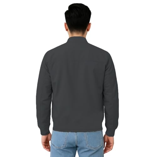 Image of NINQ Winter Jacket - Windproof Poca Cloth with Fur, Zipped mandarin Collar, 2 Front Pockets & Side Arm Pocket, Casual & Sportswear jackets for men