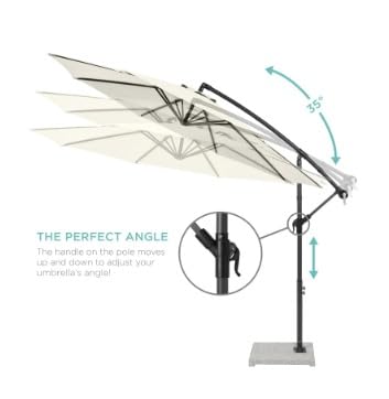 Image of Invezo Garden Umbrella LED Side Pole Round Outdoor Patio Umbrella (9ft diameter) Patio outdoor /Big Size Outdoor /Balcony Umbrella.