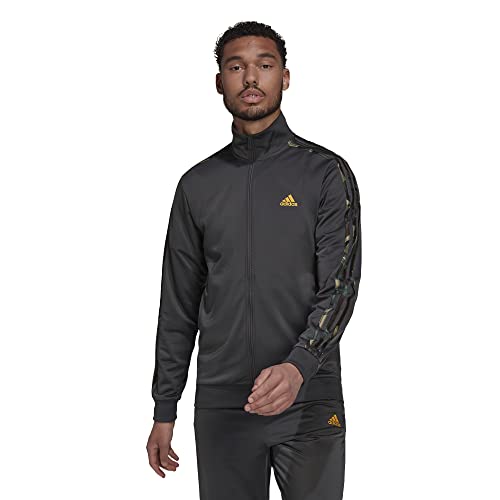 Adidas Mens Warm-Up Tricot Regular Camo Track Jacket, Solid Grey, Small Us #TOP10