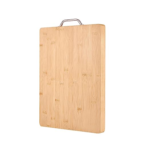 AOFCESQY Tabla de Cortar Tabla de Cortar de Madera de bambú de Primera Calidad, Tabla de Cortar de Calidad Profesional para Cocina | Tablas de Cortar para Pan, Carne, Fruta (50 * 35 * 1,8 cm)
