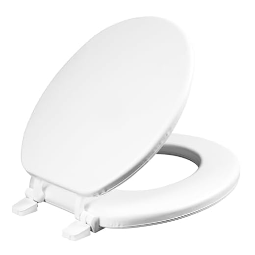 Mayfair 11 000 Economy Soft Cushion Toilet Seat, ROUND, White