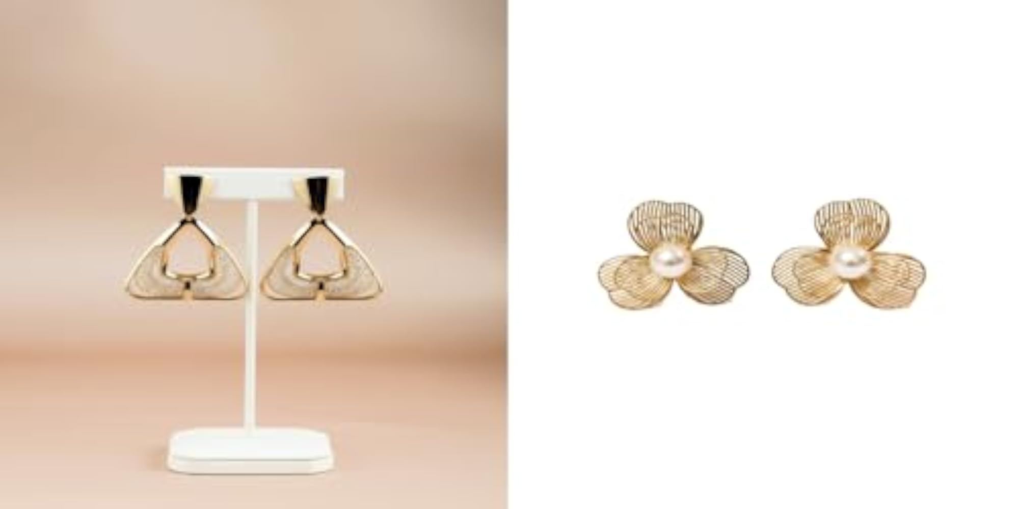 Anti Tarnish Plated Layered Hoop Earrings, 2 Pair Combo