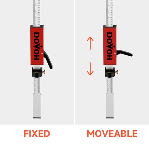 DOVOH FT/CM Grade Rod for Laser Level, with Quick-Release Slider for Laser Receiver, 2.4m/7.9ft Adjustable Length Aluminum Laser Level Stick, DP2400 by DOVOH - Image 4