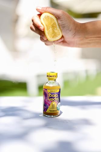 Image of balaveda Totally Turmeric Organic Ginger Shot with Lemon, 2oz 12 Pack | Turmeric, Ginger, Lemon + Astragalus, Antioxidant-Rich Ingredients, USDA Organic, 2oz Glass Bottles