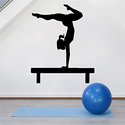 NSRJDSYT Gymnastique Fille Motif Stickers Muraux Chambre Stickers Art Mural Décorations pour La Maison Amovible Mur De Tatouage Papier Peint Sport 71x88cm Cover