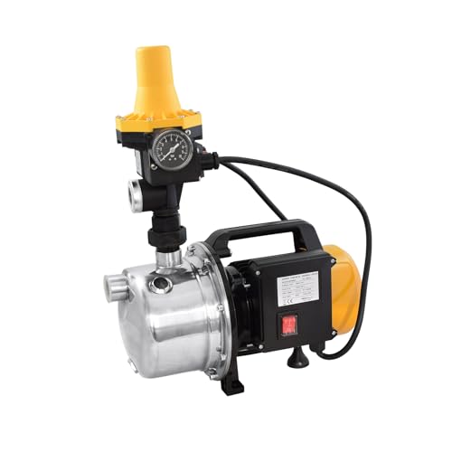 ESPA LEADER Grupo de Presión Zonda 130S M 02, Bomba Aguas Limpias con Kit de Presión, 1300 W, Caudal Máx 4.800 l/h, Altura 50 m, Suministro Doméstico, Riego por Aspersión y Goteo, Acero Inoxidable